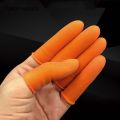 100Pcs/Bag Rubber Non-slip Anti-static Finger Cots Disposable Latex Finger Cover Fingertips Protector Gloves Protective Tools. 