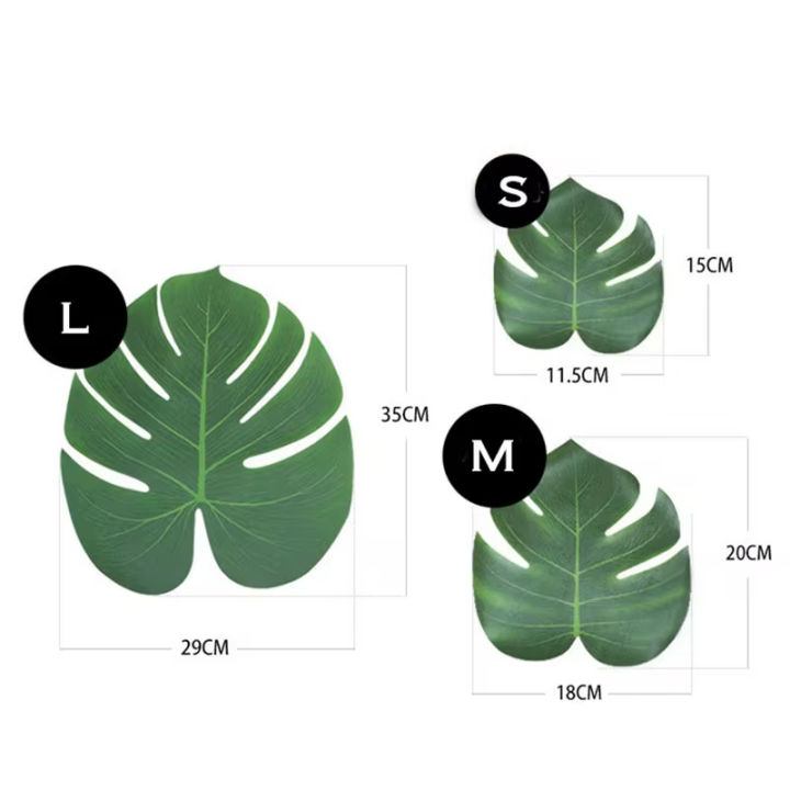 12pcs%20Artificial%20Tropical%20Palm%20Leaves%20for%20Hawaiian%20Summer%20Luau%20Jungle%20Party%20Decoration%20Wedding%20Party%20Table%20Runner%20Placemat%20Leaf%20-%20Image%206