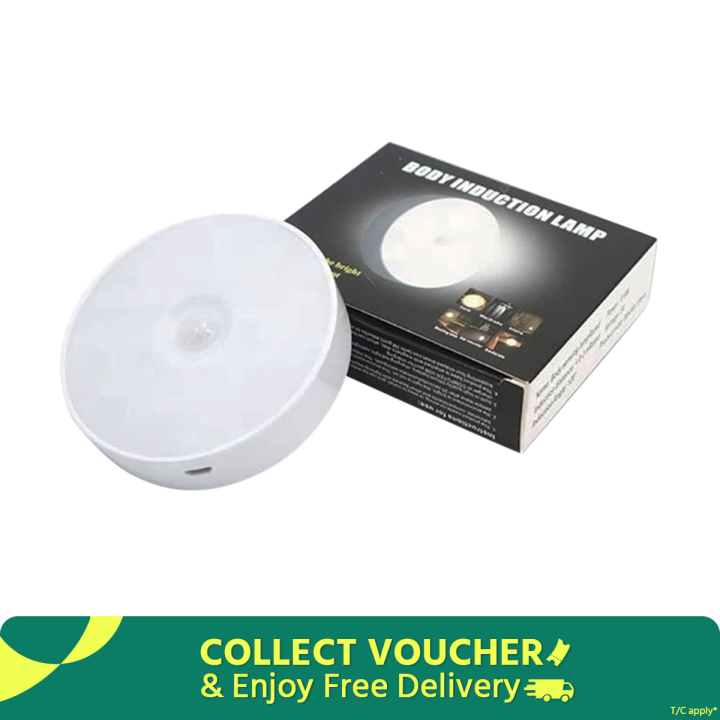 8 LED Motion Sensor Induction Light Night Light Cabinet Light White and ...