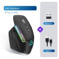 Jelly Comb Bluetooth+2.4G Wireless Mouse RGB Gaming Mouse for Gamer 4000DPI Rechargeable Computer Ergonomic Mice Slient. 