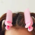 10PCS Hair Bangs Curling Clips, Easy to Use with Bangs Effect Washable Reusable Hair Curler for DIY Hair Styling ,Hairdressing ,Women, Lazy People , Purple. 
