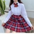 Japanese-StylejkUniform Skirt Middle and Big Children12Women's Short Skirt Student Pleated Skirt College Style School Uniform Tartan Skirt.