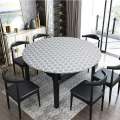 Round Tablecloth with Elastic Edge Waterproof Oil Proof Table Cloth.