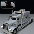 New 1/24 Alloy Trailer Truck Head Car Model Diecast Metal Container Truck Engineering Transport Vehicles Car Model Kids Toy Gift.