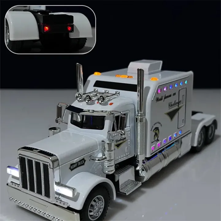 New%201/24%20Alloy%20Trailer%20Truck%20Head%20Car%20Model%20Diecast%20Metal%20Container%20Truck%20Engineering%20Transport%20Vehicles%20Car%20Model%20Kids%20Toy%20Gift%20-%20Image%205