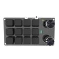 BT-Compatible USB Custom 12 Keys Keyboard Volume Knob Programming Macro Gaming Photoshop Keypad Mechanical Keyboard Practical. 