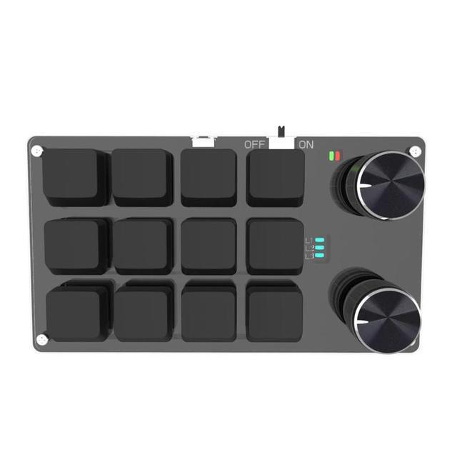 BT-Compatible%20USB%20Custom%2012%20Keys%20Keyboard%20Volume%20Knob%20Programming%20Macro%20Gaming%20Photoshop%20Keypad%20Mechanical%20Keyboard%20Practical%20-%20Image%202