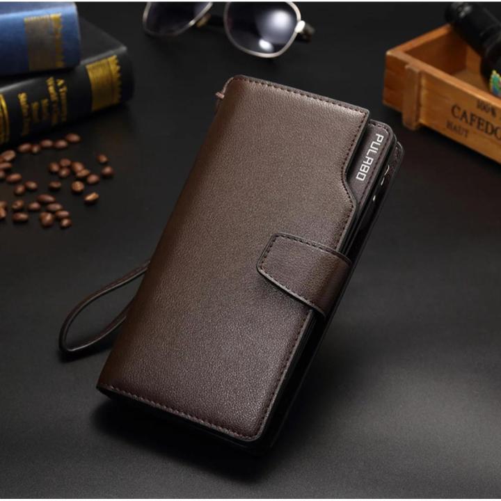 Long leather card holder wallet for men and women Long purse High Quality Wallets