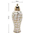Ceramic Luxury Electroplating General Jar European Flower Vase Crafts Ornaments Porch Soft Decoration Storage Jar Ginger Jar Amour zii. 