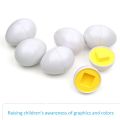 6 Pcs Montesori Infant Educational Toys Toy Recognize Color Shape Matching Egg Fight Inserted Wooden Toys Kids Toys Puzzle. 
