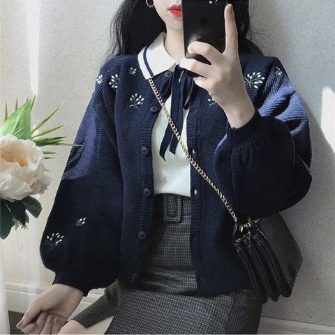Preppy%20Style%20Sweater%20Women's%20Spring%20Autumn%20Winter%20Korean%20Style%20Loose%20Slimming%20Pullover%20Student%20Knitwear%20Coat%20Undershirt%20Top%20-%20Image%205
