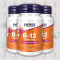 NOW Vitamin B-12 – 5,000 mcg – 60 Lozenges – with Folic Acid – for Nervous System Health. 