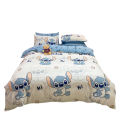 New Cartoon Skin-Friendly Four-Piece Set Student Dormitory Children's Household Bedding Quilt Cover Bed Sheet Fitted Sheet Wholesale.