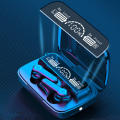 M19 TWS Wireless Bluetooth 5.1 Earbuds with LED Display Touch Control Noise Reduction Microphone Flashlight and Power Bank.