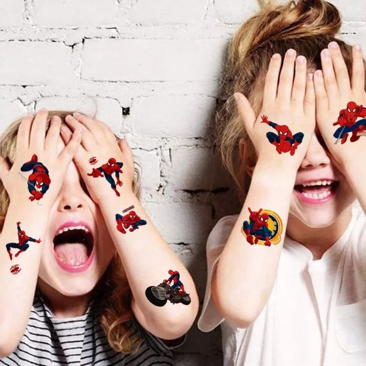 Marvel%20Spiderman%20Tattoo%20Sticker%20Action%20Figure%20Anime%20Iron%20Man%20Avengers%20Waterproof%20Tattoo%20Sticker%20For%20Boys%20Toys%20Kids%20Birthday%20Gift%20-%20Image%206
