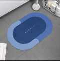 Super Absorbent Bath Mat with Non-Slip Bottom - Easy to Clean Bathroom Rugs - 40x60cm (Blue Colour).