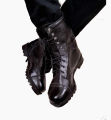 Safety Leather  Long Boot For Men-Biker Boots. 