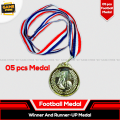 Champion & Runner-Up Football Medal Gold  & Silver Colour with ribbon for Football Player. 