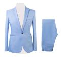 2Pcs/Set suit men Formal Business Party Solid Color Long Sleeve Blazer Suit Pants Wedding wear Men Blazer costume homme. 
