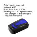 Car Radar Detector 360 Degrees Speed Radar Long Range Voice Alert Laser Radar Detector V7/12V Speed Voice Alarm for Vehicles-Red.