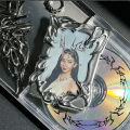 Cyberpunk 3 inch acrylic Kpop photocard holder Idol photo card ID bus cards protective case keychain school stationery. 