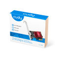 Cudy PE25 2.5 Gbps PCI Express Network Adapter - 10 Mbps / 100 Mbps / 1 Gbps / 2.5 Gbps Speed - Support Wake-On-LAN and RealWow Technology - Low-Profile and Full-Height Brackets - Windows 7 to 11, Windows Servers 2003 to 2022, and Linux compatible. 