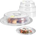 MICROWAVE FOOD COVER / Plate Cover Splatter Guard Non Stick Plastic Clear Dish Lid.