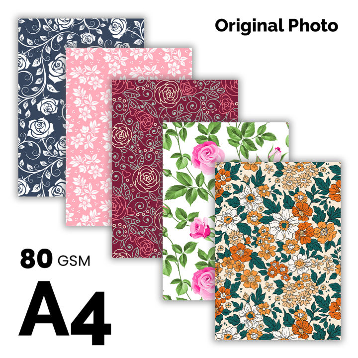 Floral A4 size wrapper Creative cute Decorative Paper for Origami ...