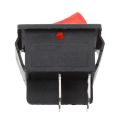 NXFDSIOZ 16A/250VAC 20A/125VAC Red Indicator Light 4 Pin ON/OFF DPST Rocker Switch 4 Pcs. 