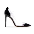2021 New Women Pumps PVC Transparent High Heels Pointed Toe Leopard Grain Party Shoes Lady Thin Heels Pumps Size 40 House Foocus.