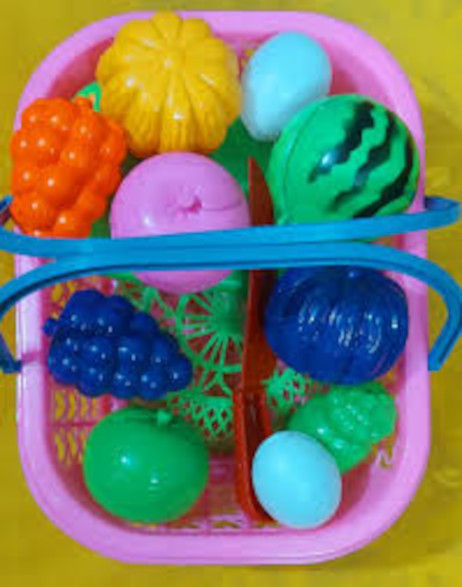Toy basket play set Fruit, Pizza, Cake, Ice cream For kids