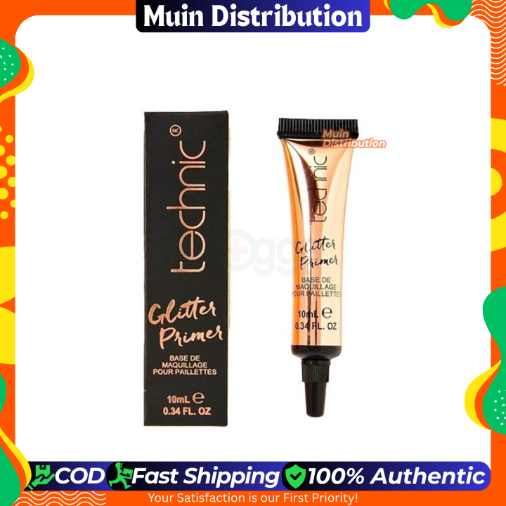〽️ Technic Glitter Primer – 10ml | Long-Lasting Adhesive Base for Sparkle, Eye Makeup & High-Shine Glamour for Intense Pigment & No Fallout | By Muin Distribution
