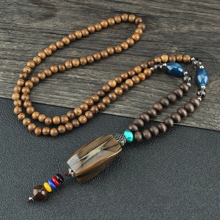 Wholesale%20boho%20jewelry%20Men%20Vintage%20Nepal%20necklace%20Religion%20Tribal%20Wood%20Beads%20jewelry%20handmade%20long%20boho%20beaded%20necklace%20women%20-%20Image%202