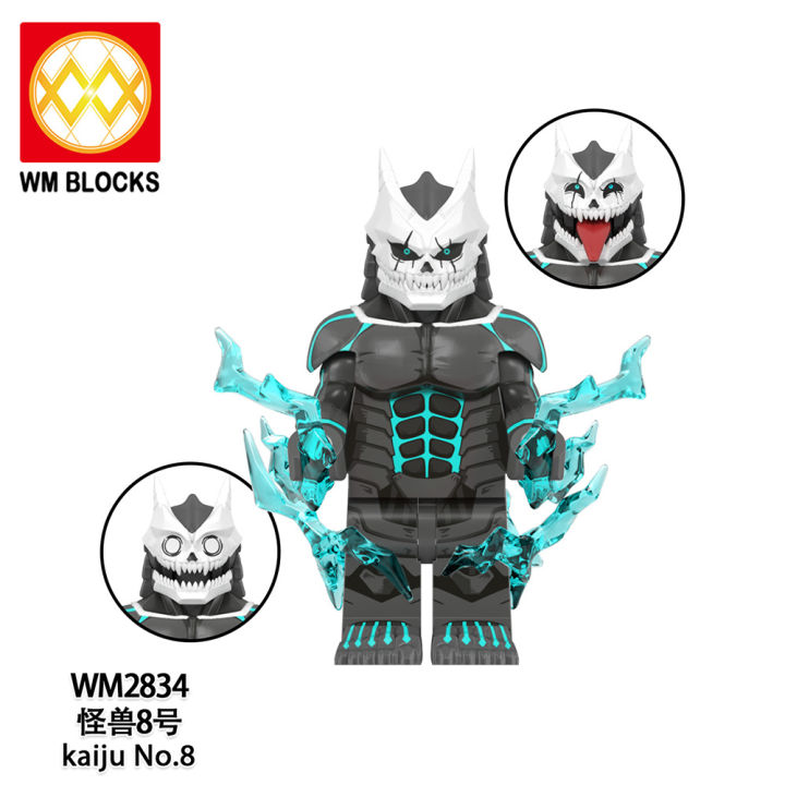 WM2834 Kaiju No.8 Anime Mini Action Figures Bricks Comic Movie Assembly Building Blocks Toys for Children