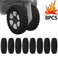8Pcs Silicone Thick Wheels cover Protector For Luggage Reduce Noise Travel Luggage Suitcase Wheels Cover Thicken Trolley Box Casters Cover. 