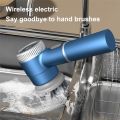 Cleaning Brush with 5 Heads & 3 Speeds Electric Scrub IPX7.