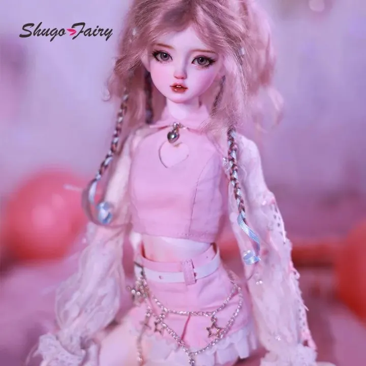 ShugaFairy%20Bariy%201/4%20Bjd%20Dolls%20Girl%20Group%20Pink%20Skirt%20Good%20Girl%20Cute%20Style%20Long%20Straight%20Hair%20Ball%20Jointed%20Doll%20Bjd%20Doll%20Full%20Set%20-%20Image%203