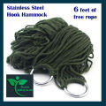 Stainless Steel Ring Dolna/Hammock Sleeping Bed Outdoor Travel Camping  Long 8 Feet Weight 100kg+ Free 6 Feet Rope. 