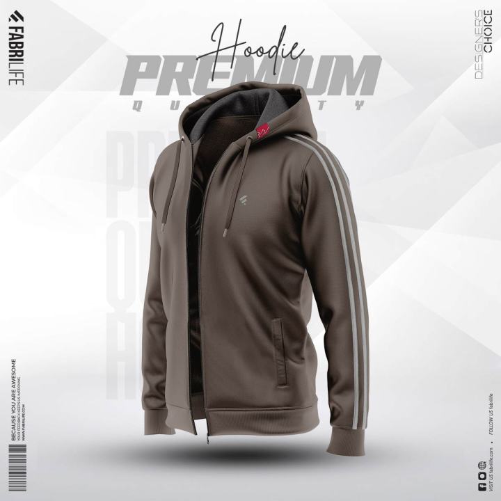 Fabrilife Mens Premium Hoodie Urban -Coffee Quartz