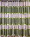 Synthetic Satin Home Decor Panel With Leaf Pattern Curtain Porda.