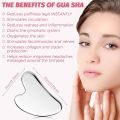 Gua Sha Facial Tool, Stainless Steel GuaSha Massage Tool Natural Universal Facial Silver Metal Gua Sha Board for SPA Acupuncture.