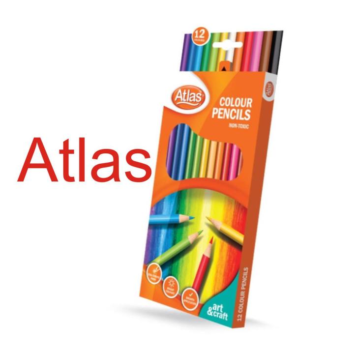 Atlas Color Pencils - 12 Color Set | Daraz.com.bd