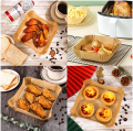 (New)50/100Pc quare Air Fryer Paper Liner Oil-proof Airfryer Dipoable Tray Air Fryer Without Oil Baking Paper For Manga Grill Pizza Plate.