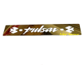 Pulsar single and twin Disc Name Plate Stainless Steel Logo- Bike Number Plate Metal Logo Golden Colour 7 inchi. 