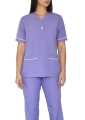 Women’s Cotton Workwear Scrub Set with V-Neck Design Healthcare.