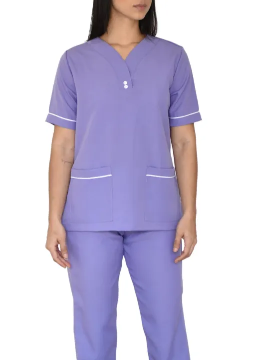 Women%E2%80%99s%20Cotton%20Workwear%20Scrub%20Set%20with%20V-Neck%20Design%20Healthcare%20-%20Image%203