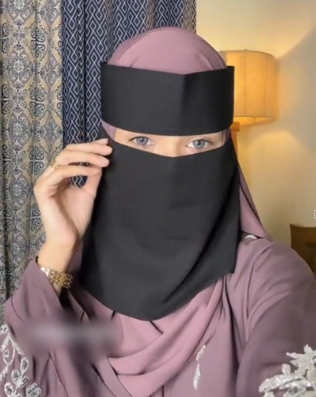 8%20Inch%20Size%20Extra%20Short%201%20Layer%20Niqab%20for%20Muslim%20Women%20Short%20Niqab%20for%20Women%20-%20Image%202