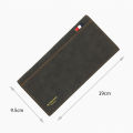 New's Men Vintage Wallets Three Fold Long Walets Card Holder Money Bag Handbag Clutch Letter Print Change Pockets Wallet for Men. 
