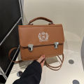 Japanese new JK uniform bag one shoulder hand double shoulder black hand-held Cambridge bag college style postman simple bag. 