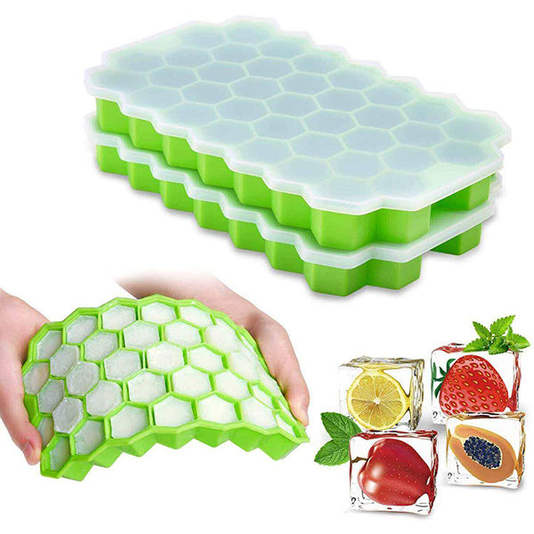 Silicone%20Ice%20Cube%20Tray%20With%20Lid,%20Honeycomb%20Shape%20(1%20Pics)%20-%20Image%202